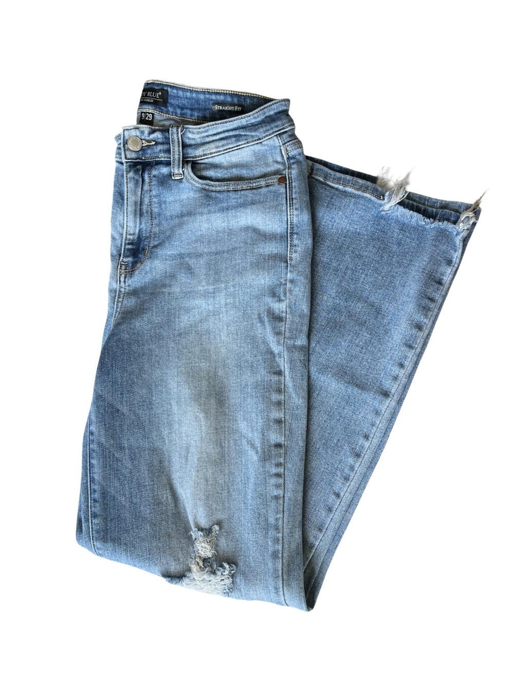 Judy Blue Straight Fit Jeans High Rise Denim Casual Classic Womens Size 9 / 29